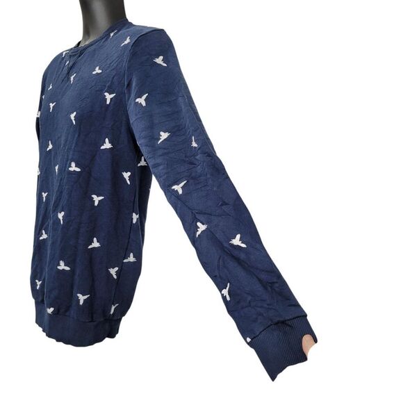 2/$20 Denim & Flower Ricky Singh Crewneck Navy Blue Sweatshirt Top Size: Small - Picture 3 of 9